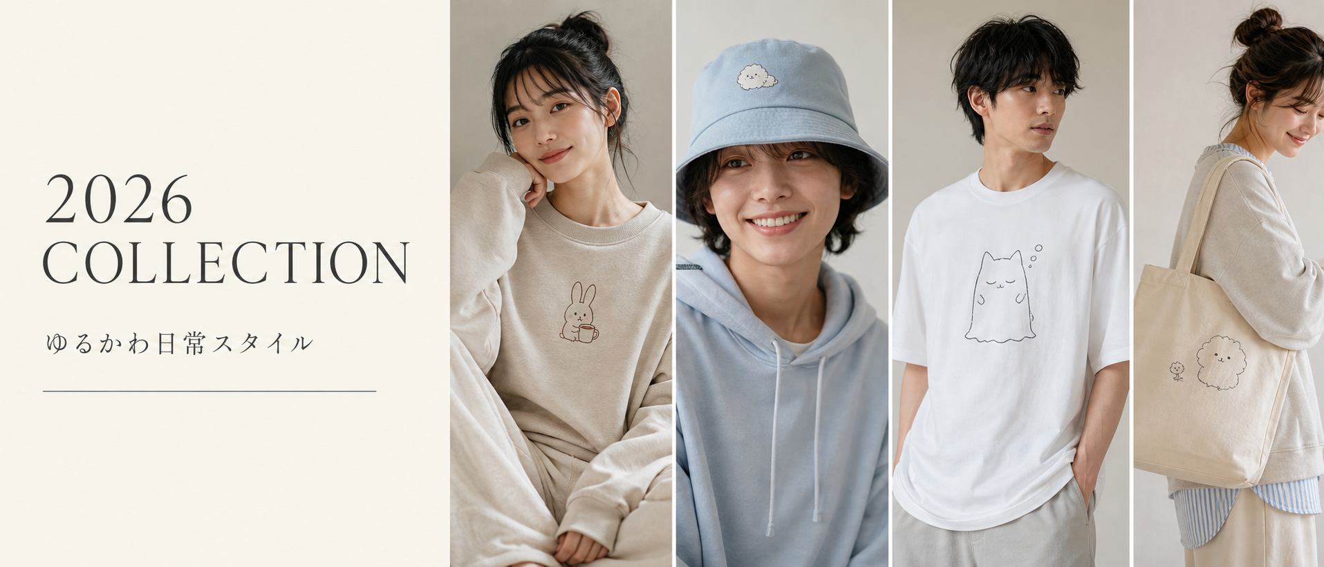 ゆるかわ日常スタイル 2026 コレクション ヘッダーバナー