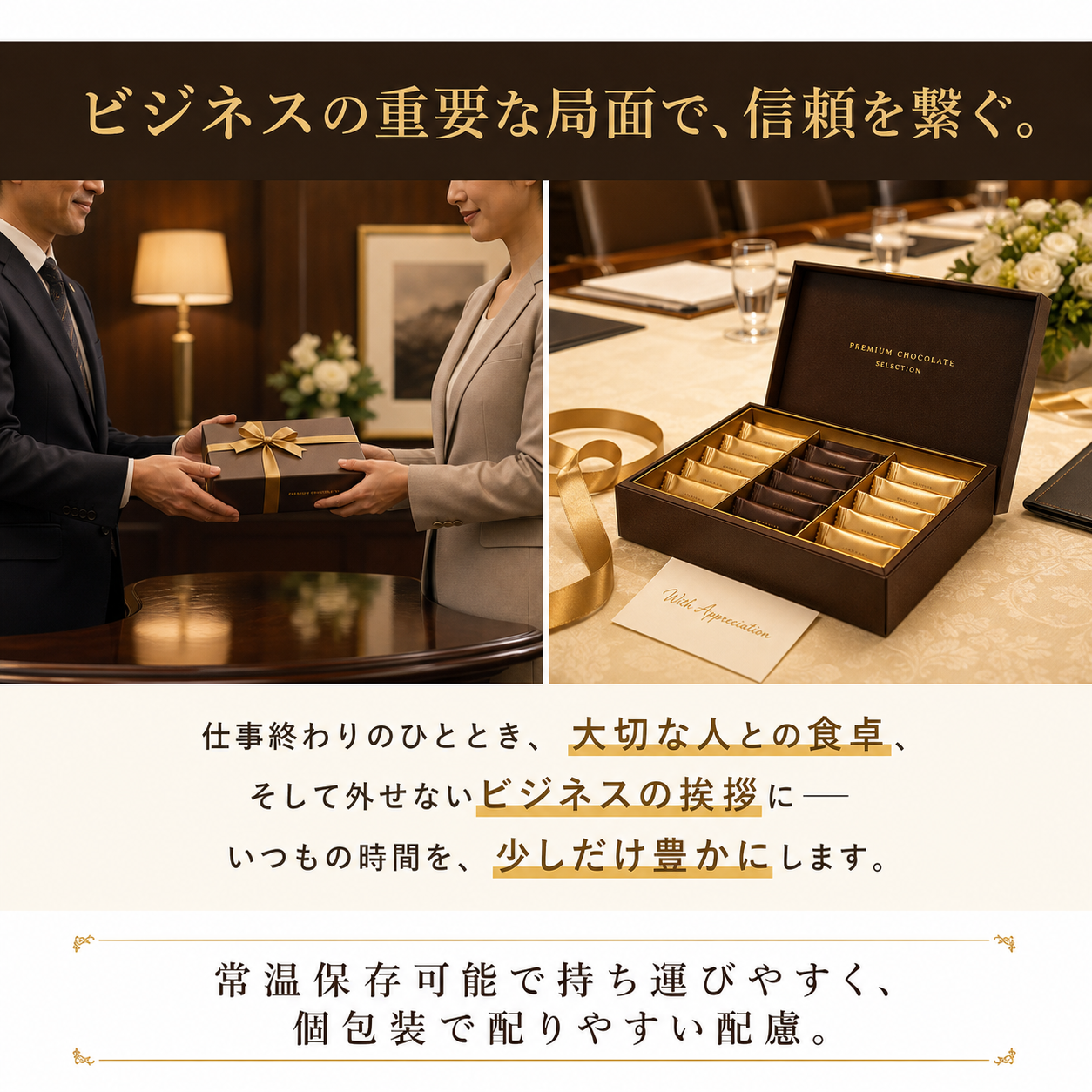 ビジネスギフトシーン 手土産 接待 贈り物