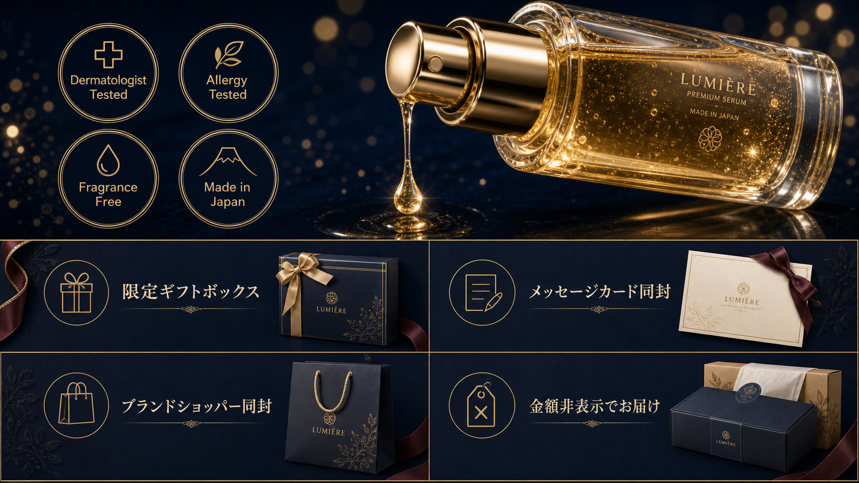 高品質成分と4つのギフト特別仕様